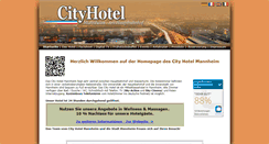 Desktop Screenshot of city-hotel-mannheim.de